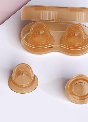 Силіконовий коректор сосків аспіратор silicone nipple correctors beige2 фото