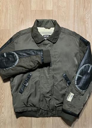Vintage diesel ncpu leather куртка бомбер1 фото