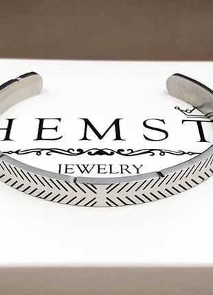 Браслет из стали серебряного цвета элитный (17005) 3