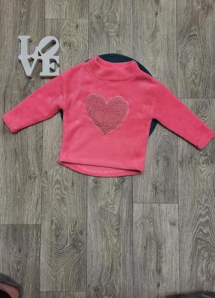 Яркая плюшевая кофта для девочки