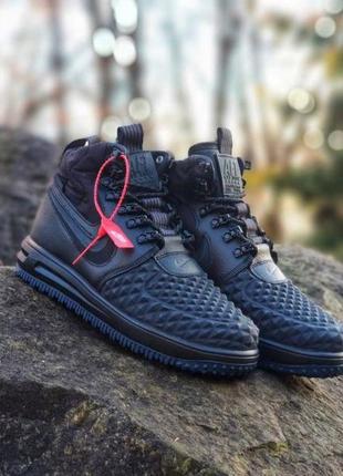 Мужские кроссовки nike lunar force 17 duckboot black зима / smb