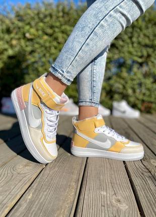 Жіночі кросівки nike air force shadow high spruse aura зима  знижка sale / smb