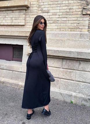 Жіноча сукня максі в рубчик 🍂must have10 фото