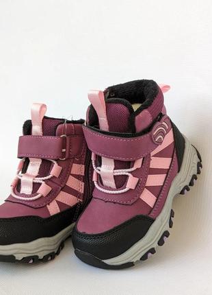 Зимние ботинки бордовые clibee для девочки,размер 21, 223 фото