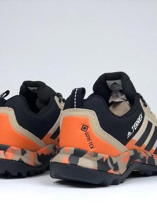 Р.41-46 кроссовки adidas terrex бежево/оранжевые термо3 фото