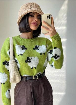 Сведр свитер женский зелёный вязаный із зі с осенний весенний зимний осінній весняний зимовий