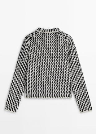 Massimo dutti вязаный свитер с зигзагообразными деталями4 фото
