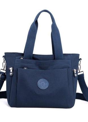 Женская сумка тоут, вместительная сумка женская повседневная, для спорта, путишествий и другого синяя