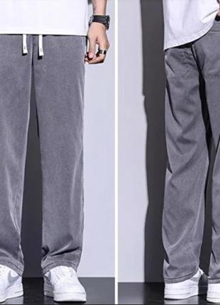 Спортивні штани чоловічі повсякденні відрізняються надзвичайно легкою структурою тканини xl сірі