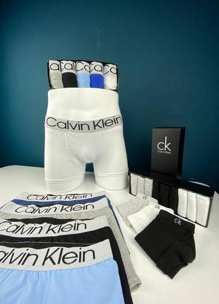 Труси боксери 5шт + 9пар носків кельвин calvin klein ck boxer u45
