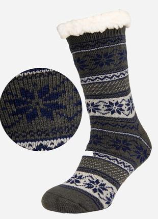 Чоловічі домашні теплі шкарпетки лео "arctik" з гальмами 40-45р.3 фото