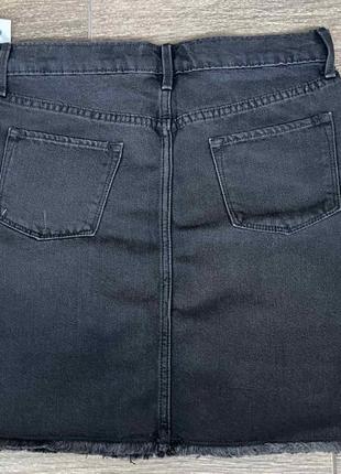Черная джинсовая рваная юбка  размер xs-s  old navy3 фото