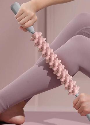 Антицелюлітний масажер для тіла, ручний масажер від целюліту покращує відтік лімфи рожевий