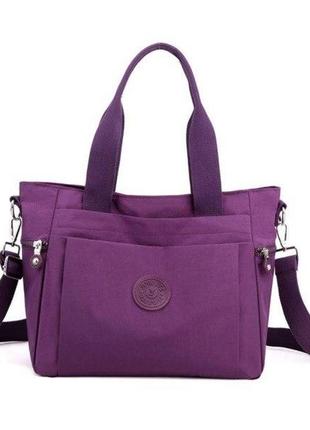 Жіноча сумка тоут, містка сумка жіноча повсякденна, для спорту, подорожей та іншого фіолетова
