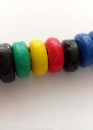Бусы "радуга" ссср, 50-60-е годы, папье-маше, винтаж, летние