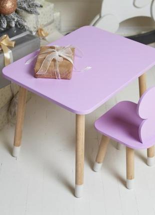 Столик и стульчик для ребенка, деревянный детский стол и стульчик9 фото