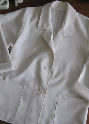Трендовый льняной женский жакет / белый льняной пиджак / оверсайз пиджак4 фото