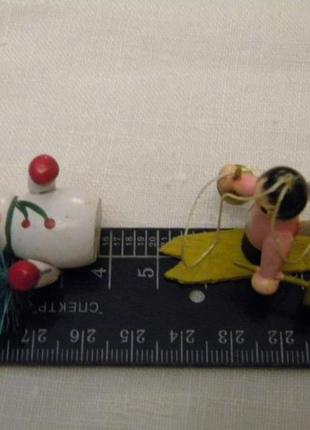 Набор деревянные винтажные ёлочные игрушки №2