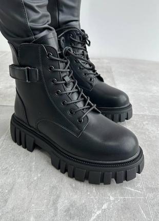 Стильные зимние ботинки в базовых цветах 🖤 цвет: черный
