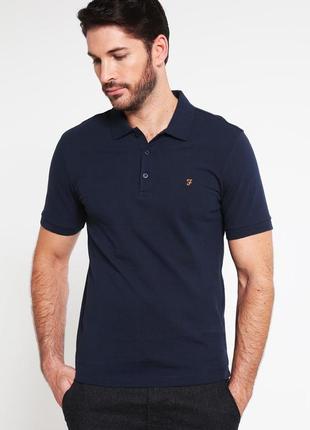 Мужская темно-синяя футболка поло farah