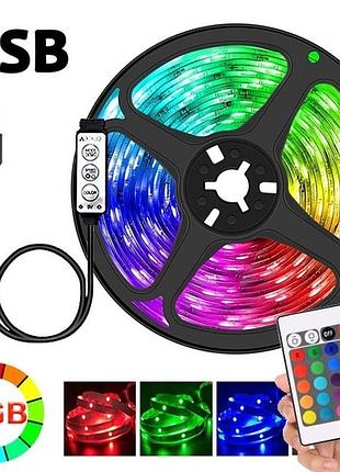 Світлодіодна rgb led-підсвітка usb 2 м з пультом