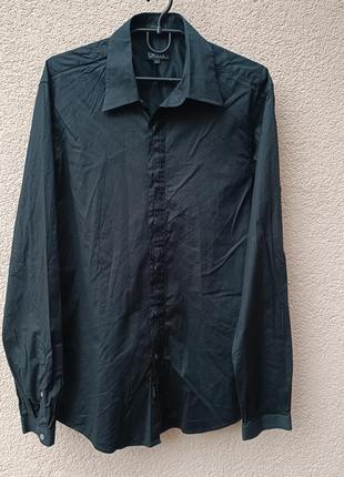 🔥 распродаж черная рубашка со скрытыми пуговицами donna karan new york1 фото