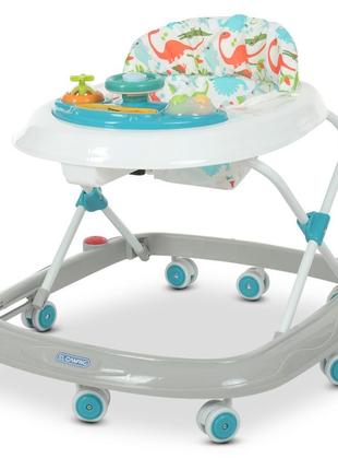 Дитячі ходунки el camino happy grey me 1049, музична панель, сірий колір