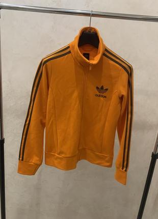 Кофта adidas мастерка спортивна оранжева1 фото