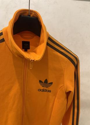 Кофта adidas мастерка спортивна оранжева2 фото