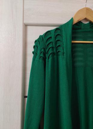 Кофта m&s накидка зеленый кардиган с разрезами4 фото