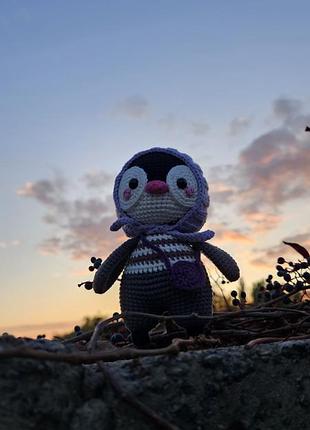 Вязаная игрушка пингвин 5