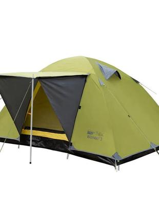 Палатка трехместная туристическая tramp lite wonder 3 utlt-006-olive 220х220х230 см