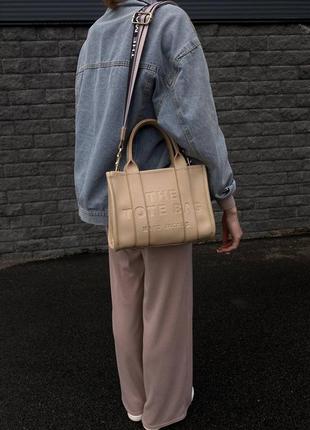 Сумка marc jacobs tote bag mini beige1 фото