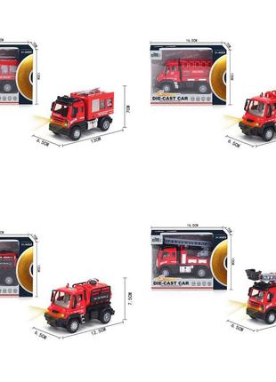 Пожежна машина 6460q3-r1-s3-t1 (48 шт.) метал, іннерція, 12,5 см, рух. деталі,4 різновиди, в кор-ку,16,5-12-