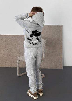 Спортивный костюм с мики маусом худи + штаны турецкая трехнить пенье на мягком и теплом флисе3 фото