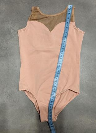 Купальник на балет, гимнастику бежевый, персиковый овация 34 размер
