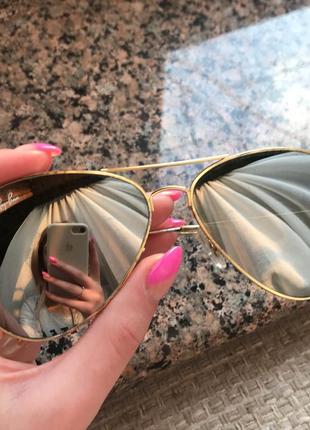 Очки мужские ray ban aviator gold chromax driving series3 фото