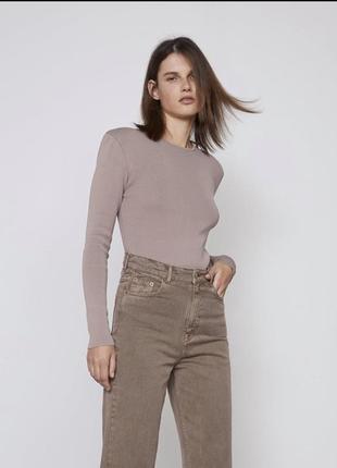 Лонгслив ,кофта в рубчик zara