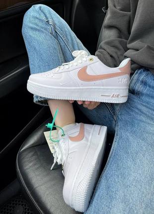 Кросівки nike air force 1 white/pink4 фото