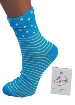 Шкарпетки жіночі середні демісезонні 23-25 розмір (36-40 взуття) стрейчеві з малюнком блакитний