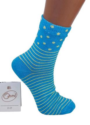 Шкарпетки жіночі середні демісезонні 23-25 розмір (36-40 взуття) стрейчеві з малюнком блакитний2 фото