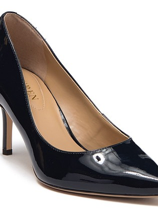 Женские кожаные туфли ralph lauren lanette patent pointed toe pump, классика, оригинал!