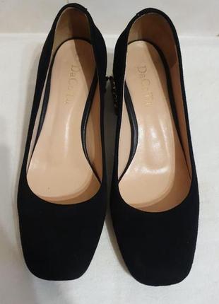 Стильные женские черные туфли на квадратных каблуках р.36 (24 см)4 фото