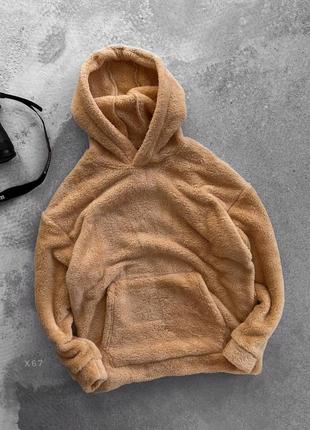 Худі утеплене оверсайз сіре 6