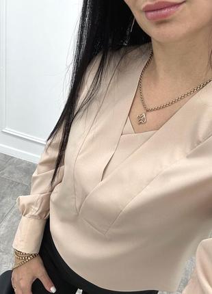 Женская блуза с длинным рукавом 42-525 фото