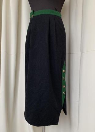 Винтаж юбка макси баварская альпийская шерсть октоберфест