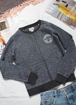 Серый свитшот converse оригинал 36 размер с