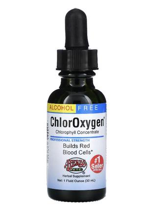 Chloroxygen, концентрат хлорофилла, без спирта, 30 мл (1 жидк. унции)