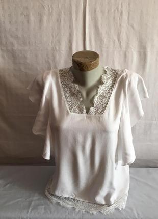 Стильна блуза з мереживом/ під спідниця штани/ next / m