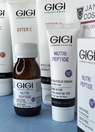 🧡 молочний пілінг 🤩 nutri peptide lactic peel  gigi 🟣